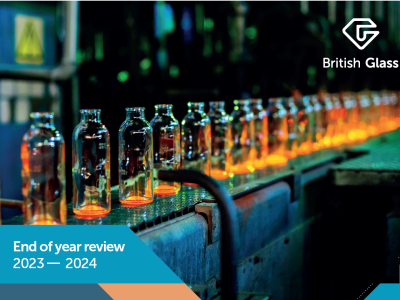 Image of glowing bottles on an manufacturing production line