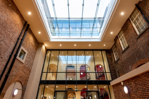 British Glass member Pilkington UK has helped transform the courtyard at the Liverpool Institute for Performing Arts