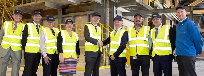 Nick Kirk joins VIPs at opening of Encirc's new furnace