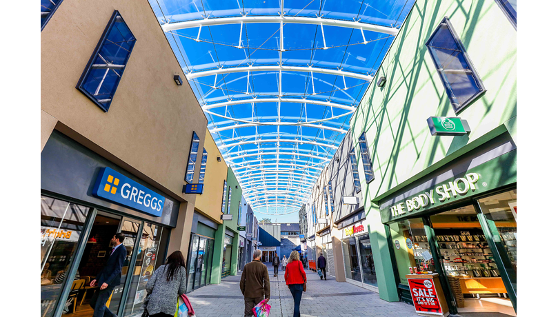 Pilkington UK has provided the glass for the new vaulted roof at Market Walk shopping centre in Newton Abbot