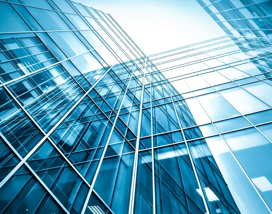 Flat glass building 